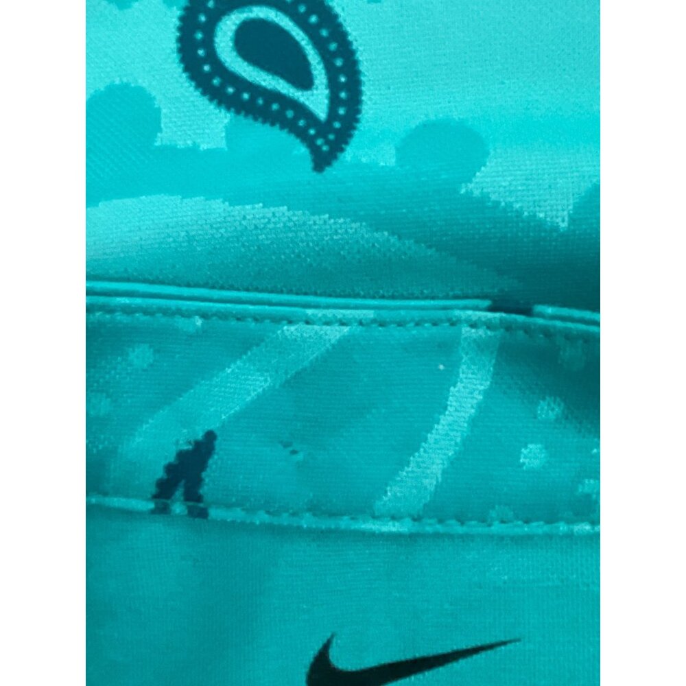 Nike Womens XS Teal Paisley Dri-Fit Polo Shirt 100% Polyester - Picture 11 of 12